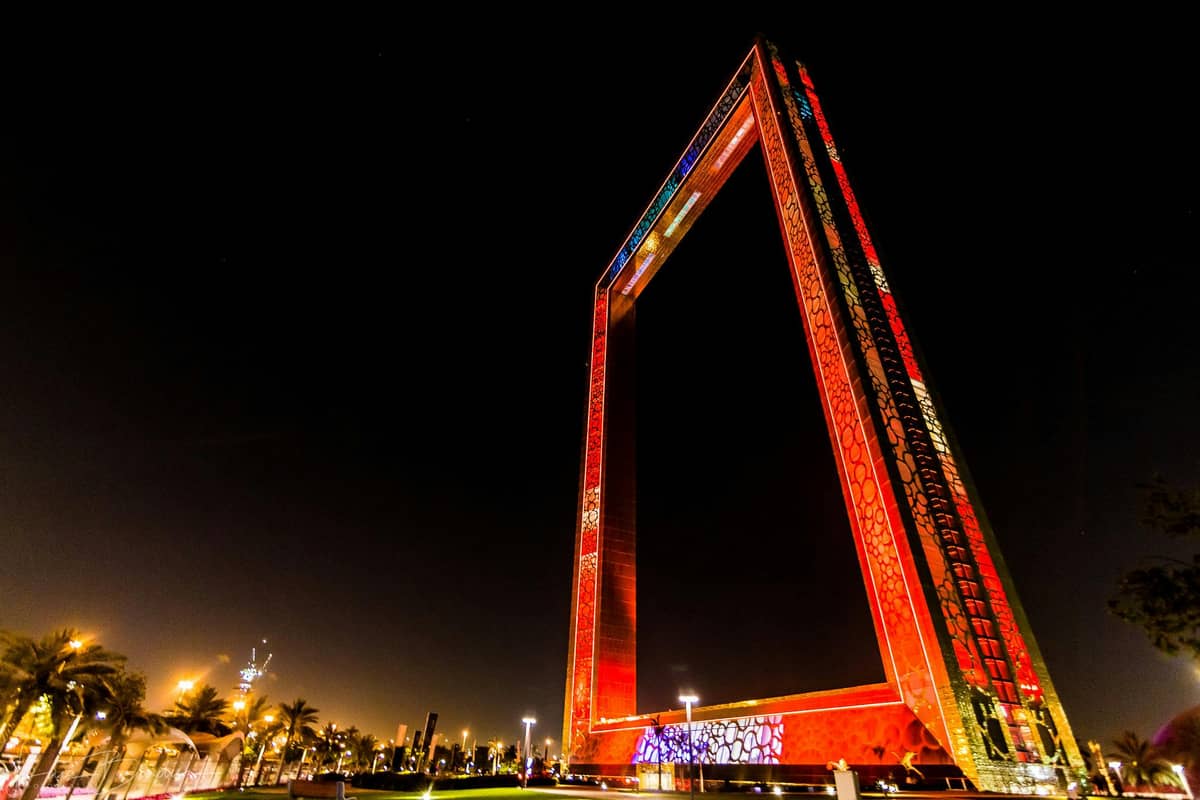 Dubai Frame at Night